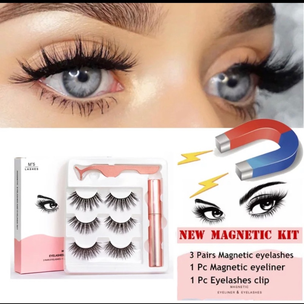 Invisible Magnetic Lashes that are Waterproof, Reusable and Safe! Easy to Apply!